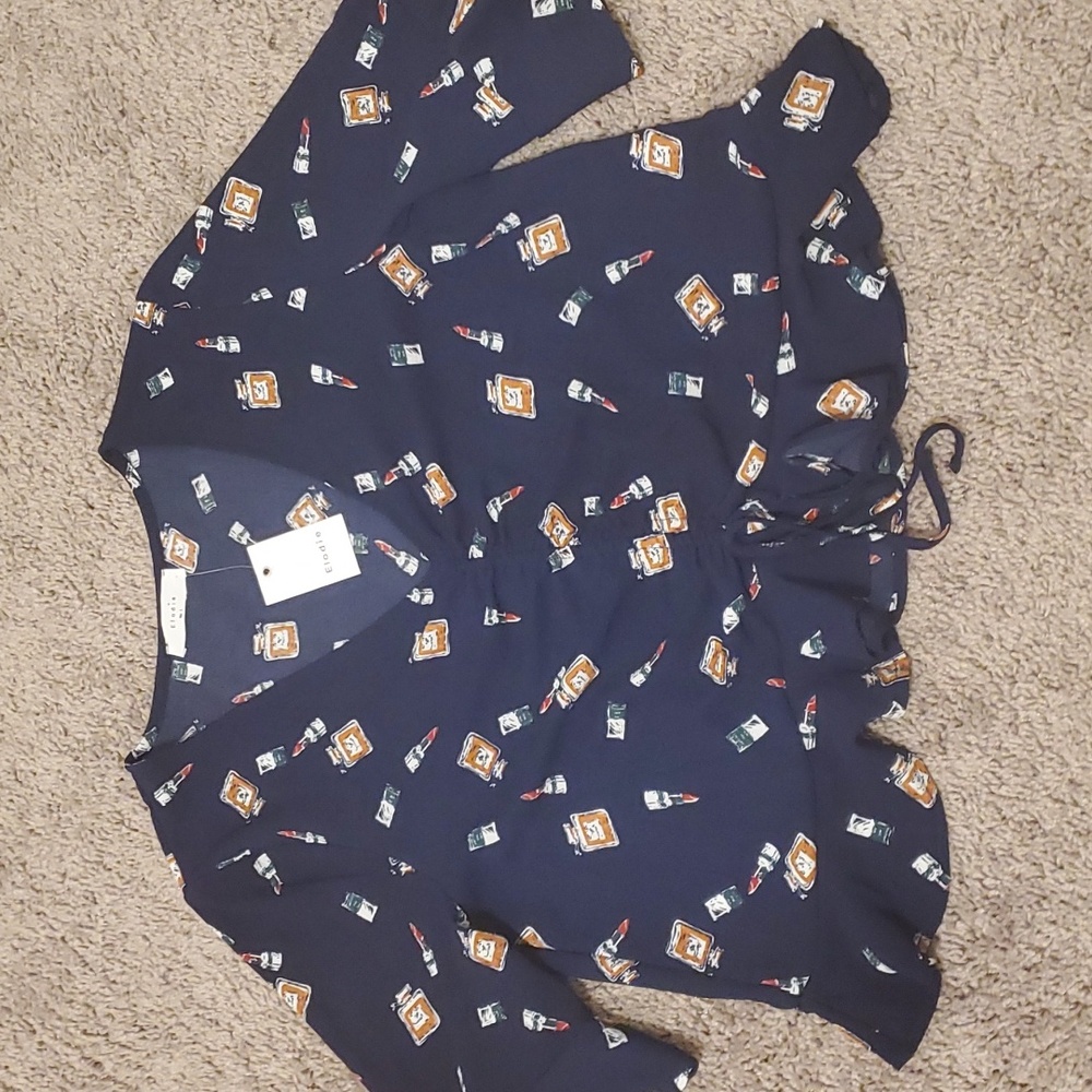 Navy Blouse - Lipsticks, Nail Polish and Perfume